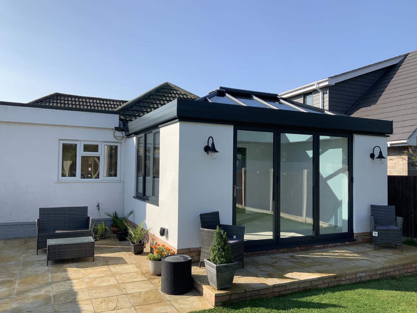 LIVin Room Orangery With Aluminium Bi-Folding Doors