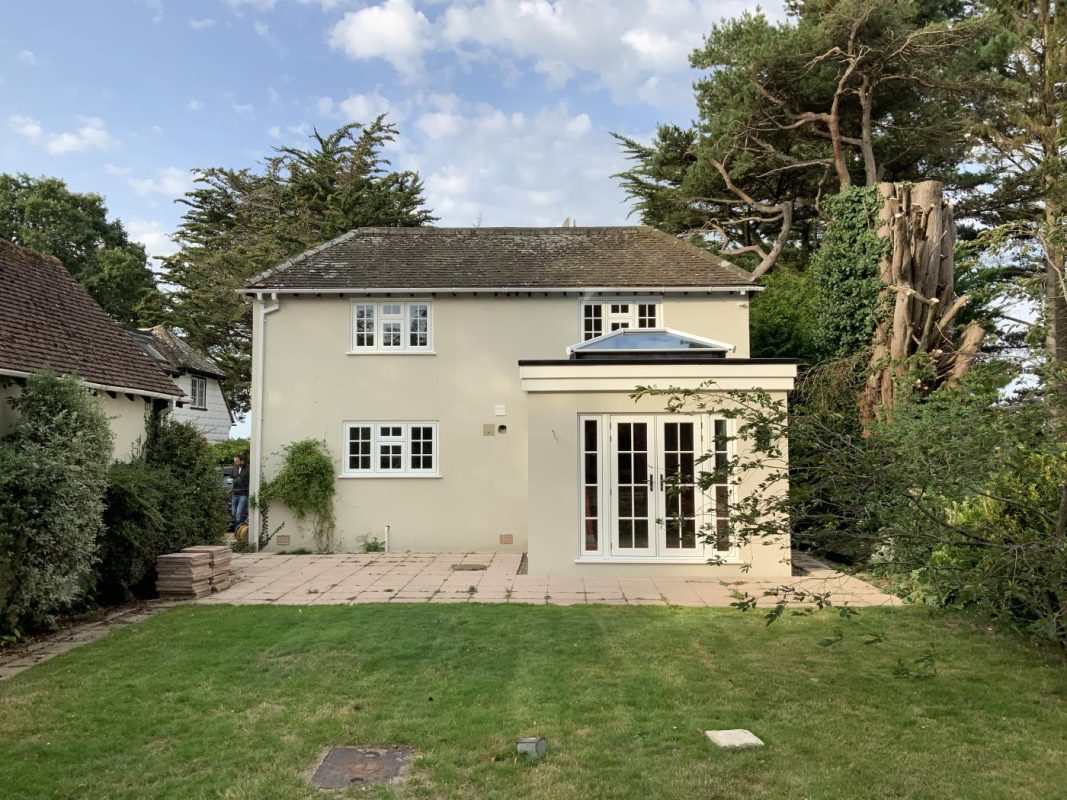 Traditional Fascia Orangery With Timber Effect Windows