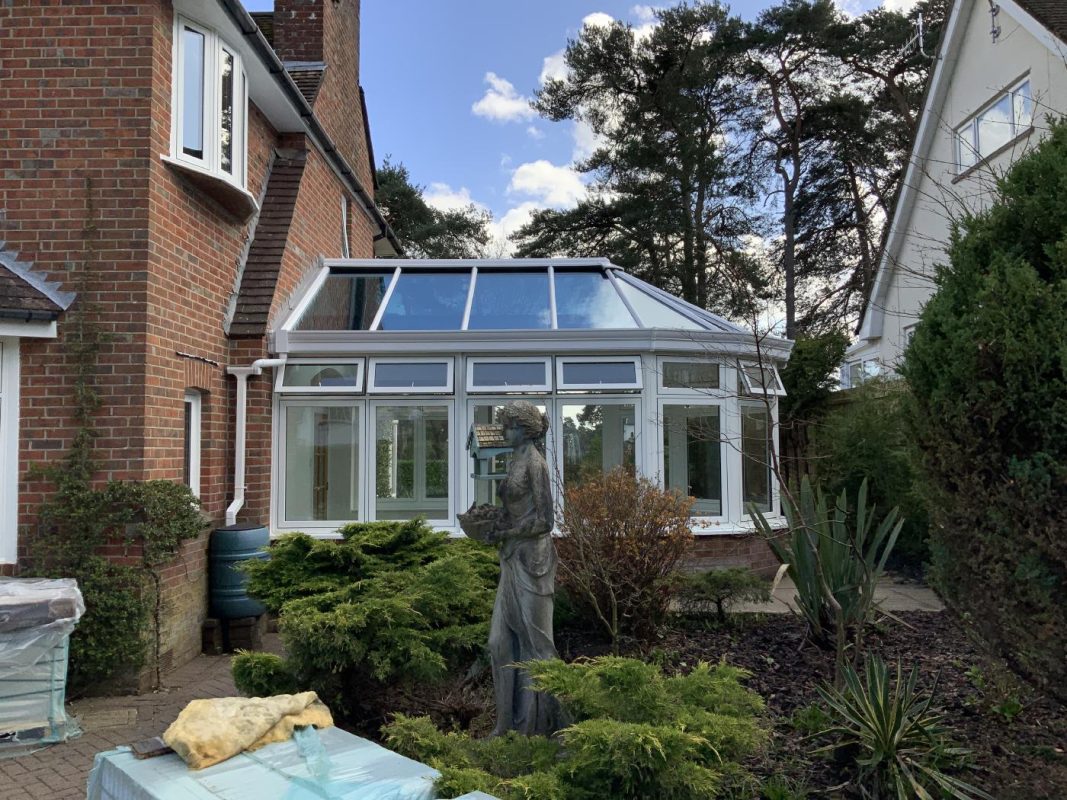 Victorian LIVin Room Orangery With Aluminium Cornice