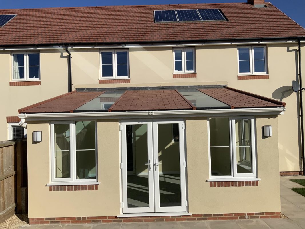 Ultraroof Lean to Extension With Roof Glazing Strips