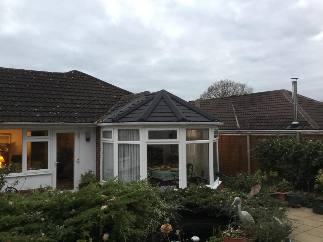 Solid Roof Replacement for Unique Round Conservatory