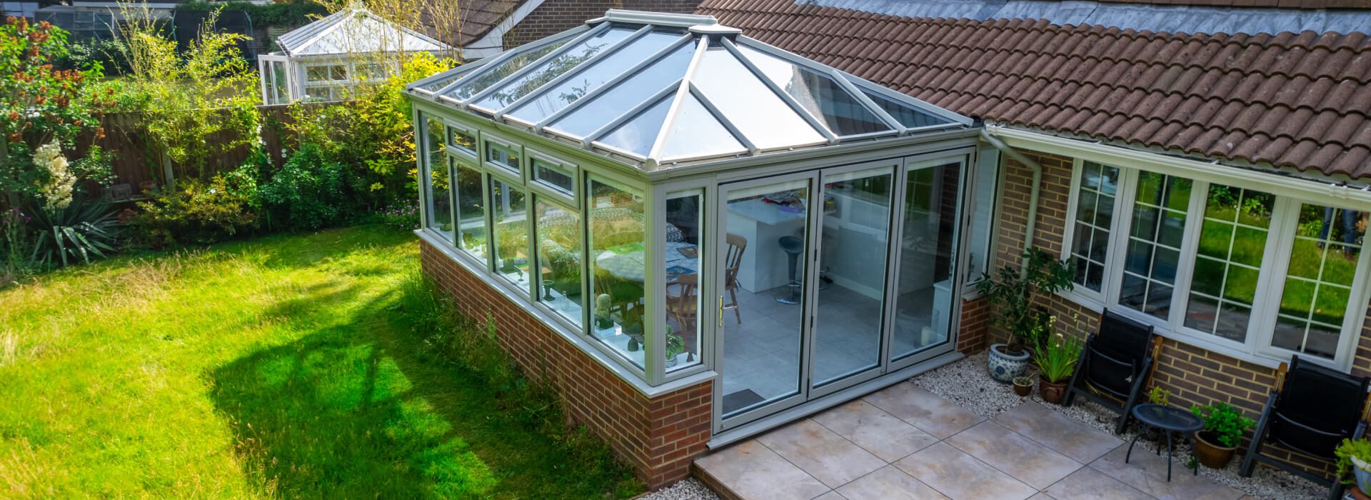 double glazed grey conservatory